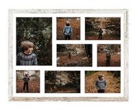 Ramka na 8 zdjęć Hekla 40x50x8 MDF galeria zdjęć bielona sosna 1szt.