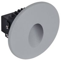 Okrągła LAMPA schodowa AZYL LED 03904 Ideus metalowa OPRAWA wpust LED 1,6W 4000K outdoor IP54 szary