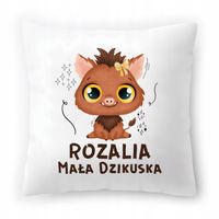 Poduszka Biała 40X40 Cm Dla Rozalii Córki Dziecka Z Nadrukiem Ze Zdjęciem