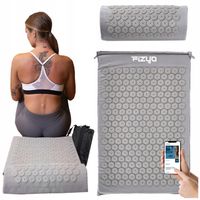 Mata do Akupresury z Kolcami FIZYO Pobudza Zdrowotny Masaż Szara +