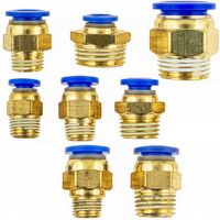 SZYBKOZŁACZKI PNEUMATYCZNE GWINTOWANE ZŁĄCZKI WTYKOWE 4-16MM 1/4 3/8 1/2 72