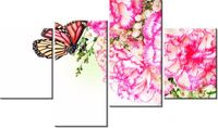 140CM 70 OBRAZ KOLOROWE MOTYLKI ŚCIENNY
