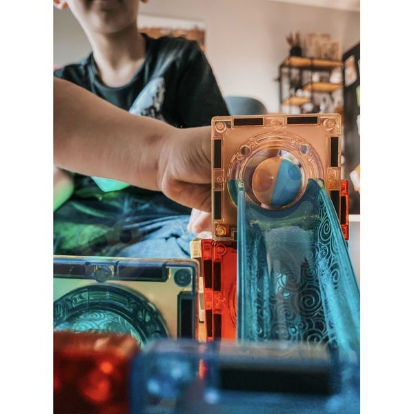 WOOPIE Klocki Magnetyczne Tor Kulkowy Świetlny Kulodrom 49 el. zdjęcie 8