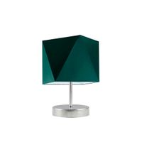 Lampka PASADENA abażur zieleń butelkowa stelaż stal szczotkowana
