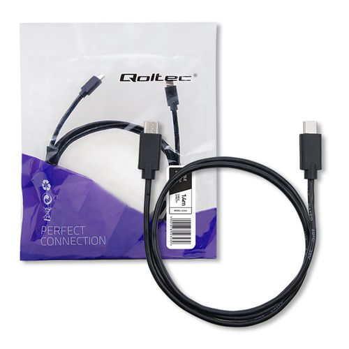 Qoltec Kabel USB 2.0 typ C męski | USB 2.0 typ C męski | 1.4m | Czarny na Arena.pl