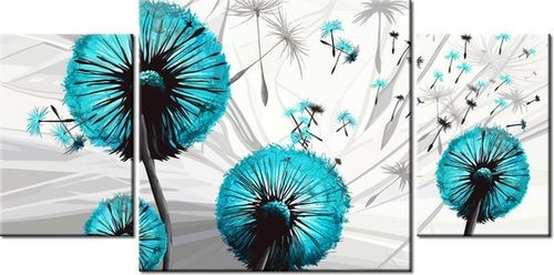80CM 40CM 3 ELEM. OBRAZ DMUCHAWCE TURKUSACH DRUK PŁÓTNO na Arena.pl