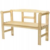 KADAX Ławka Ogrodowa Z Oparciem Drewniana Parkowa 119 cm Taras Ogród