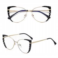 ZŁOTE Damskie Okulary ZERÓWKI do KOMPUTERA BLUE LIGHT UV OPRAWKI Teleskopy