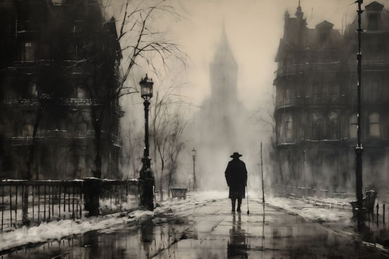 Plakat 60x40cm Mgła nad Londynem zdjęcie 1