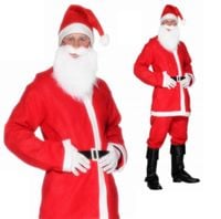 Strój Kostium Mikołaja Kompletny Zestaw 5 Elementów Gwiazdor Na Mikołajki
