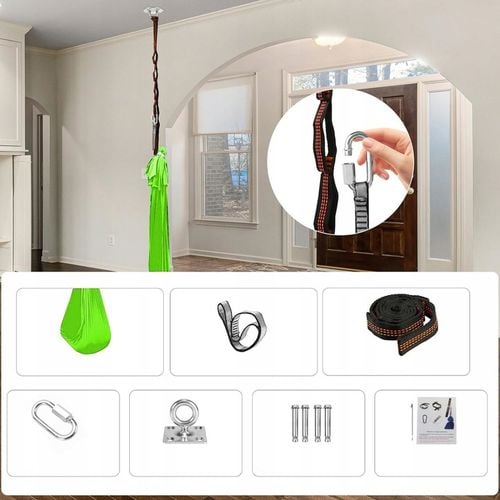 HUŚTAWKA DLA DZIECI HAMAK CHUSTA SENSORYCZNA AKROBATYCZNA JOGA + MOCOWANIE na Arena.pl