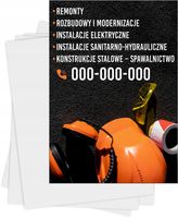 Ulotki A5 reklamowe firmowe 5000 szt dużo wzorów REMONTY ROZBUDOWY