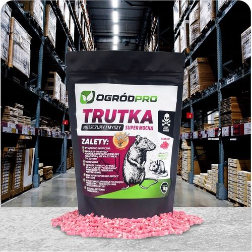 TRUTKA MEGA MOCNA GRANULAT Na Szczury Myszy Gryzonie Deratyzacja 1 KG na Arena.pl