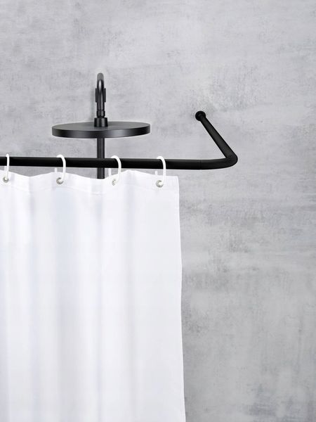 DRĄŻEK PRYSZNICOWY CZARNY NAROŻNY ALUMINIOWY WENKO zdjęcie 6