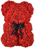 CZERWONY MIŚ Z RÓŻ - 25 CM + PUDEŁKO NA PREZENT
