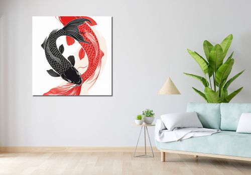 Obraz 100x100cm Yin i Yang Koi na Arena.pl