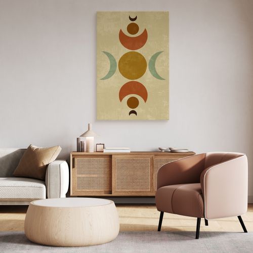 Obraz Na Płótnie Do Sypialni Księżyce Azteckie Wzory Styl Boho 20cm x 30cm na Arena.pl