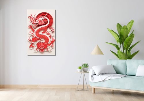 Obraz 60x100cm Czerwony Smok na Arena.pl