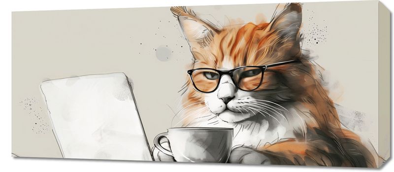 Obraz 90x40cm Nie przed Kawusią zdjęcie 1