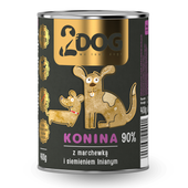 2Dog mokra karma konina z siemieniem 400g