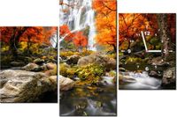 60CM 90 ZEGAR 3 ELEM JESIENNY WODOSPAD ŚCIENNY