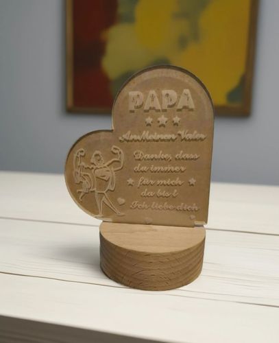 Lampka Nocna LED dla Taty na Prezent z Napisami po Niemiecku 11 x 19cm na Arena.pl