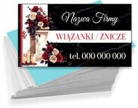 Wizytówki reklamowe 200 szt różne wzory WIĄZANKI ZNICZE