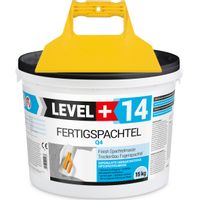 LEVEL+ Zestaw Gładź Szpachlowa Fertigspachtel 15kg L+14 i Szpachla Plastikowa Gładka