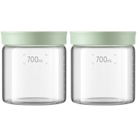 buydeem szklane słoiki 700ml z nakrętką w kolorze cozy greenish