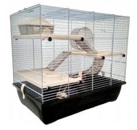 DUŻA TANIA KLATKA DLA CHOMIKA PIĘTRA TUNEL DRABINY