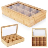 Pojemnik na Herbatę Pudełko Organizer Herbaciarka na Torebki Herbaty Duży