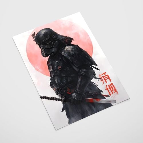 Plakat cyfrowy do wydruku samuraj na Arena.pl