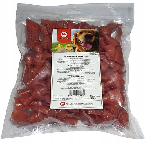 MACED Węzełki kokardki z KACZKI 500g Smakowity Przysmak dla psa na Arena.pl