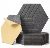 Panele Samoprzylepne 3D ścienne NAKLEJKI FILC plater miodu SZARY HB-45