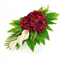 WIĄZANKA KWIATOWA na CMENTARZ grób sztuczne kwiaty