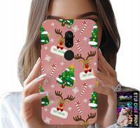 ETUI DO XIAOMI REDMI 8 - ŚWIĄTECZNE RENIFERY CHOINKI LASKA WZORY