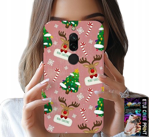 ETUI DO XIAOMI REDMI 8 - ŚWIĄTECZNE RENIFERY CHOINKI LASKA WZORY na Arena.pl