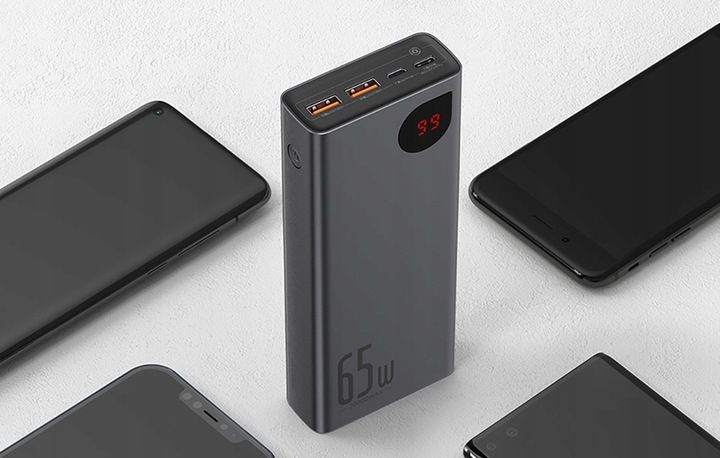 BASEUS POWERBANK 20000MAH 2X USB 1X USB-C PD QC 3.0 65W LED CERTYFIKAT CE zdjęcie 2