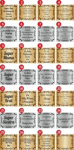 STATUETKA Z WŁASNYM GRAWEREM PREZENT DLA ŚWIADKÓW na Arena.pl