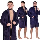 SZLAFROK MĘSKI PREMIUM r.M/L PUSZYSTY ELEGANCKI CIEPŁY DŁUGI JAKOŚĆ PREMIUM
