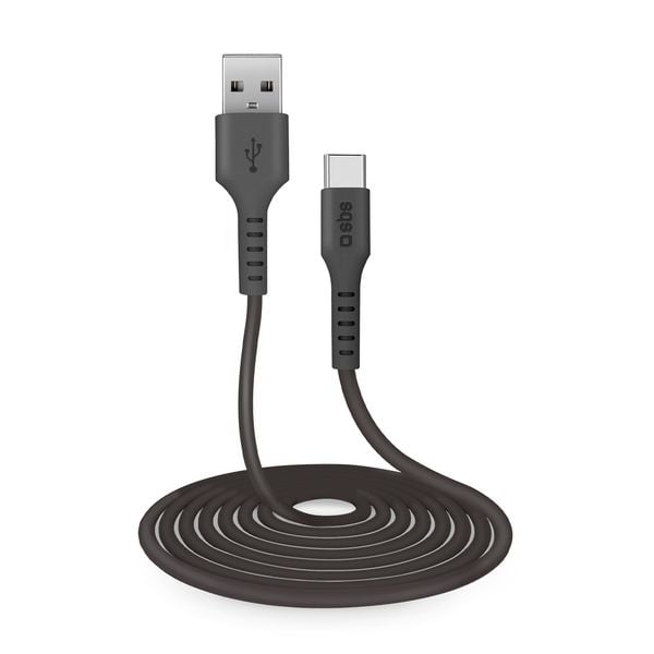 Kabel przewód USB-A - USB-C 3m - czarny zdjęcie 2