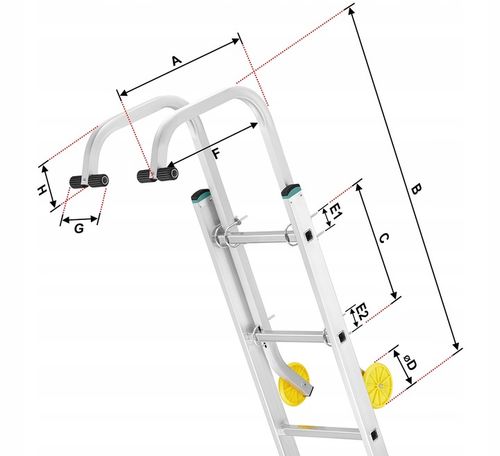 Adaptacja na dach HIGHER uchwyt na KALENICĘ do drabiny AKC na Arena.pl