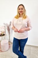 Biała Bluzka Latynka z Napisem i Cekinkami M/L