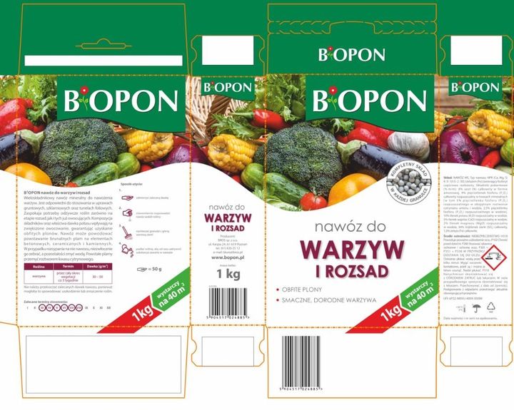 nawóz do warzyw granulat 1kg zdjęcie 3