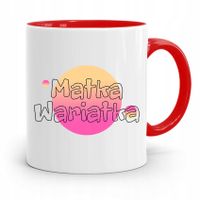 Kubek Czerwony Prezent Dla Mamy Matka Wariatka Z Nadrukiem Ze Zdjęciem