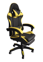 Fotel biurowy z podnóżkiem gamingowy COYOTE czarno - żółty