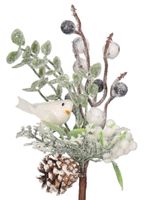 GAŁĄZKA DEKORACYJNA DO STROIKA SZYSZKI Z BROKATEM