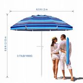 MOVTOTOP PARASOL PLAŻOWY O DUŻEJ WYTRZYMAŁOŚCI 6.5 FT, OCHRONA UV 50+