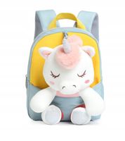 PLECAK UNICORN DLA PRZEDSZKOLAKA 2w1 Z MASKOTKĄ