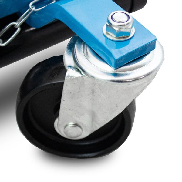 Wózek manewrowy hydrauliczny pod koła 4 sztuki niebieski zdjęcie 11